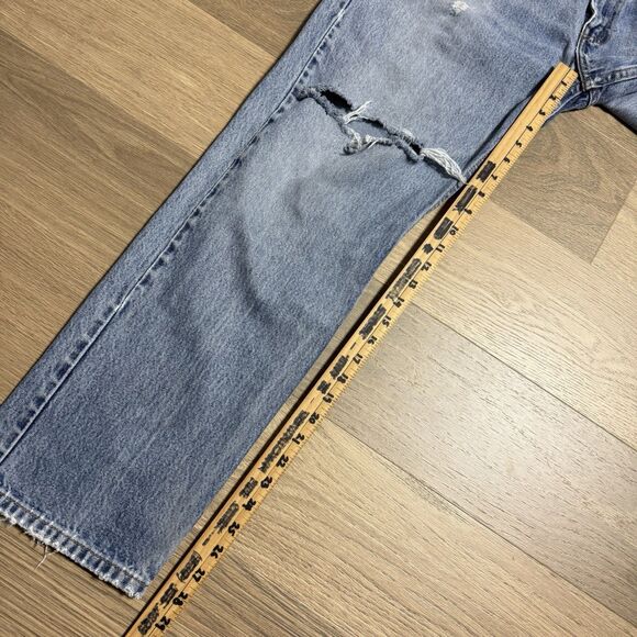 Vtg Levis 505 Jeans Men 36x30 Distressed Destroyed Faded Grunge Hippy Canada Tag - Picture 6 of 16